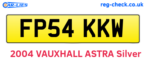 FP54KKW are the vehicle registration plates.