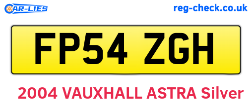FP54ZGH are the vehicle registration plates.