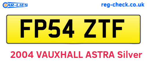 FP54ZTF are the vehicle registration plates.