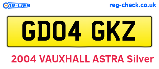 GD04GKZ are the vehicle registration plates.