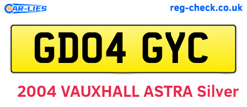 GD04GYC are the vehicle registration plates.