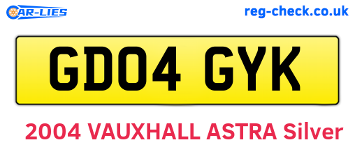 GD04GYK are the vehicle registration plates.