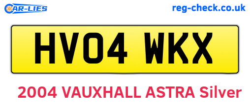 HV04WKX are the vehicle registration plates.