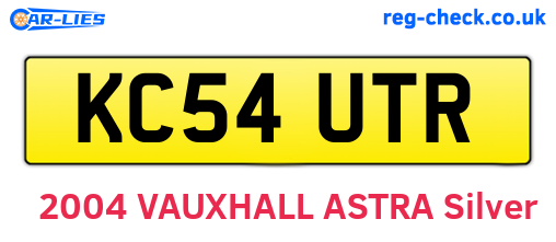 KC54UTR are the vehicle registration plates.
