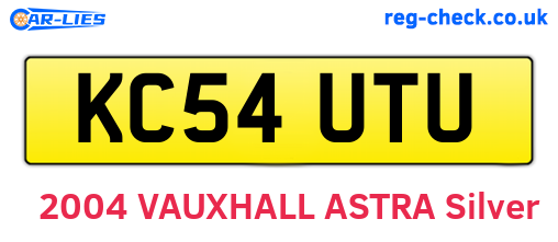 KC54UTU are the vehicle registration plates.