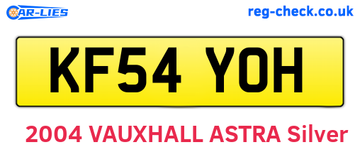 KF54YOH are the vehicle registration plates.