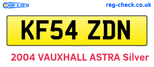 KF54ZDN are the vehicle registration plates.