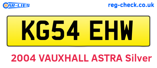 KG54EHW are the vehicle registration plates.