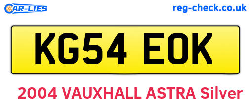 KG54EOK are the vehicle registration plates.
