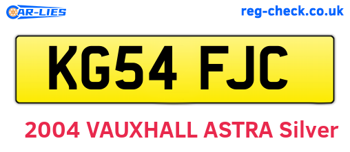 KG54FJC are the vehicle registration plates.