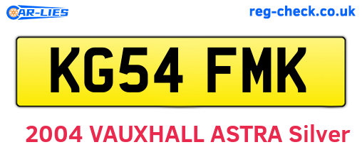 KG54FMK are the vehicle registration plates.