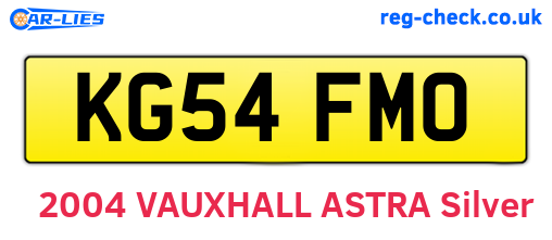 KG54FMO are the vehicle registration plates.