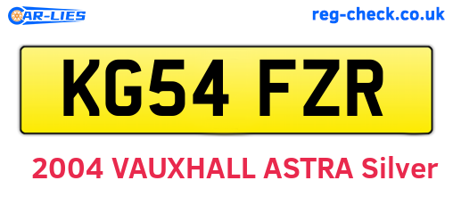 KG54FZR are the vehicle registration plates.