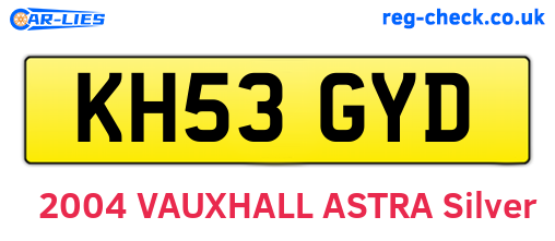 KH53GYD are the vehicle registration plates.