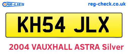 KH54JLX are the vehicle registration plates.