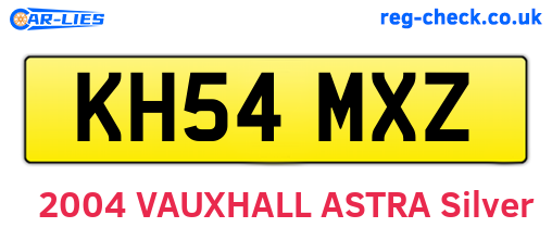 KH54MXZ are the vehicle registration plates.
