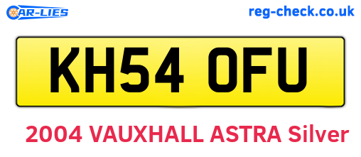 KH54OFU are the vehicle registration plates.