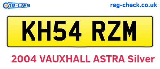 KH54RZM are the vehicle registration plates.
