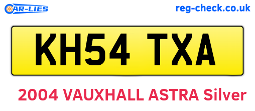 KH54TXA are the vehicle registration plates.