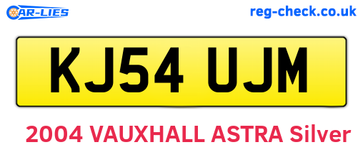 KJ54UJM are the vehicle registration plates.