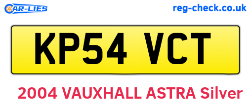 KP54VCT are the vehicle registration plates.