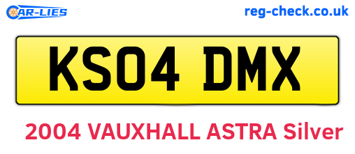 KS04DMX are the vehicle registration plates.