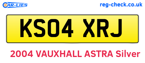 KS04XRJ are the vehicle registration plates.