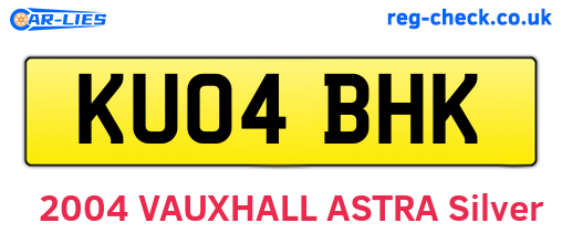 KU04BHK are the vehicle registration plates.