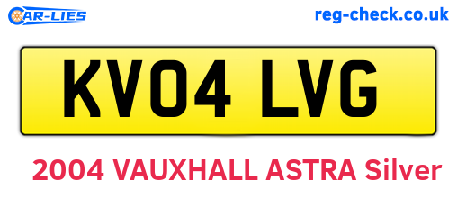 KV04LVG are the vehicle registration plates.