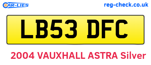 LB53DFC are the vehicle registration plates.