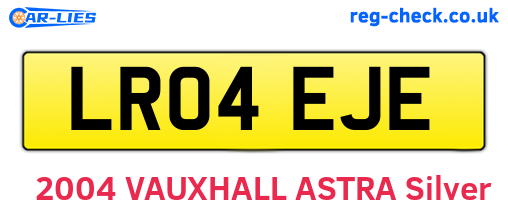 LR04EJE are the vehicle registration plates.