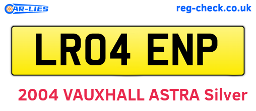 LR04ENP are the vehicle registration plates.