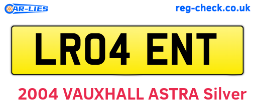 LR04ENT are the vehicle registration plates.