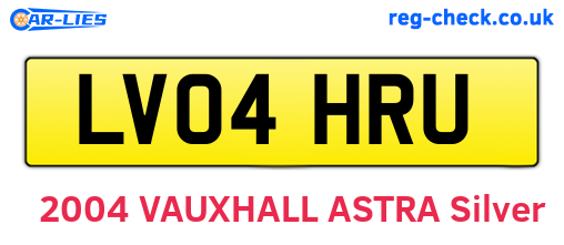 LV04HRU are the vehicle registration plates.