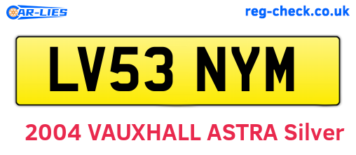 LV53NYM are the vehicle registration plates.