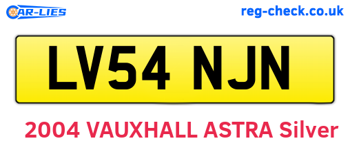 LV54NJN are the vehicle registration plates.