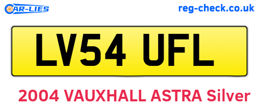 LV54UFL are the vehicle registration plates.