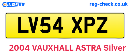 LV54XPZ are the vehicle registration plates.