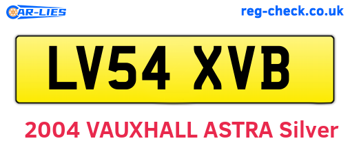 LV54XVB are the vehicle registration plates.