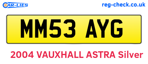 MM53AYG are the vehicle registration plates.