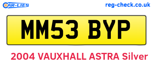 MM53BYP are the vehicle registration plates.