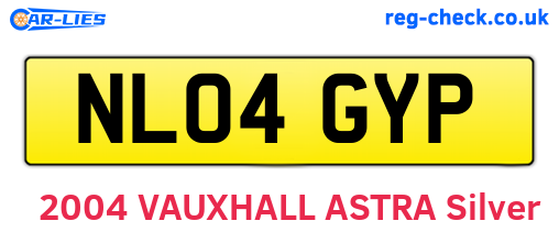 NL04GYP are the vehicle registration plates.