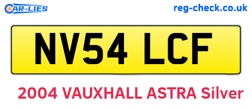 NV54LCF are the vehicle registration plates.