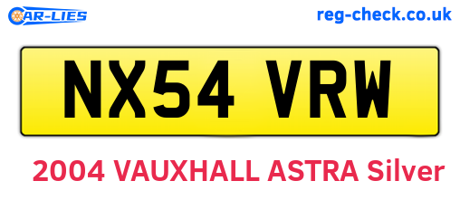 NX54VRW are the vehicle registration plates.