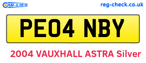 PE04NBY are the vehicle registration plates.