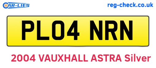 PL04NRN are the vehicle registration plates.