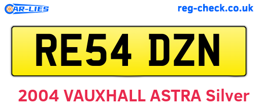 RE54DZN are the vehicle registration plates.