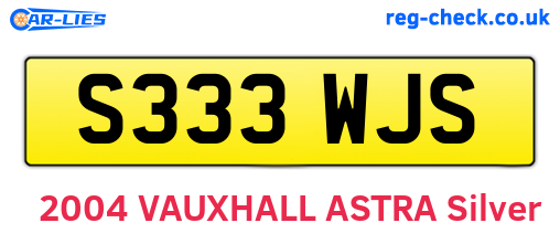 S333WJS are the vehicle registration plates.