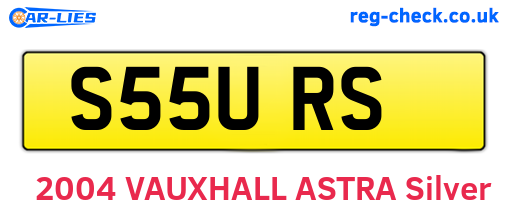 S55URS are the vehicle registration plates.