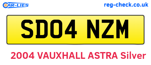 SD04NZM are the vehicle registration plates.